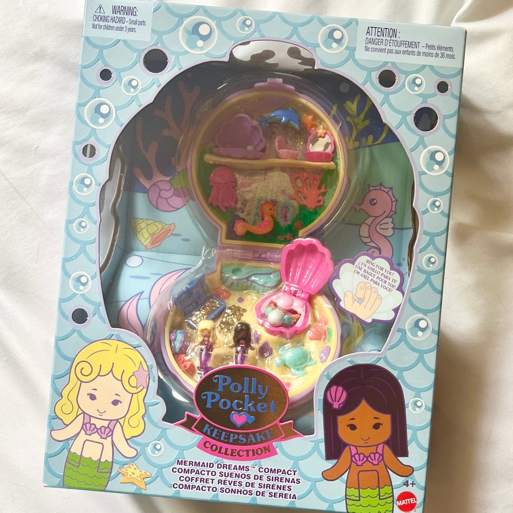 Polly Pocket Keepsake Mermaid Dreams - New in Box! Retro style Polly Pocket Set